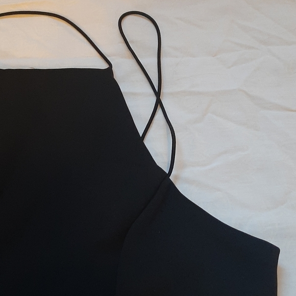 High Neck Black Mini Dress - Picture 3 of 4